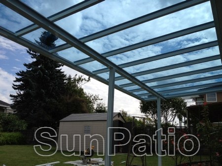 patio cover tinted blue